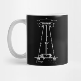 Nikola Tesla Electrical Energy Transmission Tower Patent Print 1914 Mug